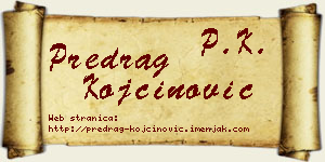 Predrag Kojčinović vizit kartica